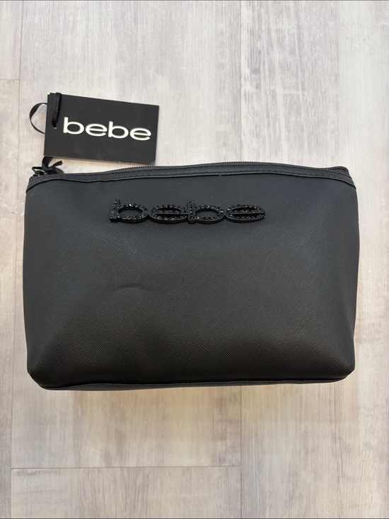 bebe Handbags - bebe Black Logo Makeup Pouch